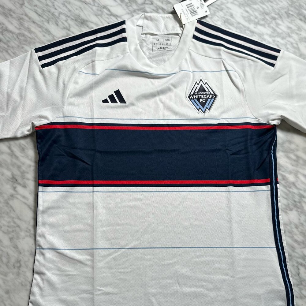Adidas MLS Vancouver Whitecaps FC Authentic Jersey White Men Med soccer HI1854
